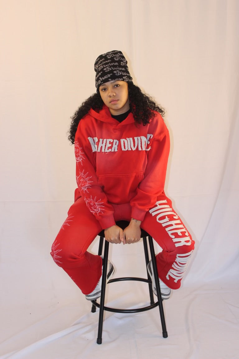 RED “CYCLE OF LIFE” HOODIE