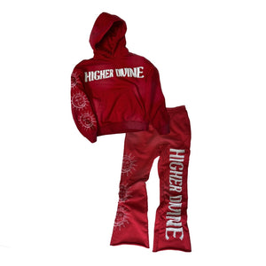 RED “CYCLE OF LIFE” SWEATSUIT